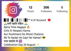 Instagram vip account bio
