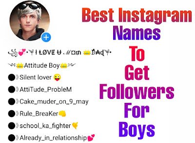 Best Instagram Names to Get Followers for Boys