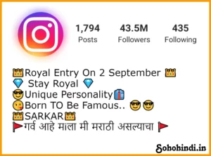 Marathi Bio for Instagram