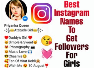 Best Instagram Names to get followers for Girls