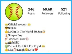 Cricket Bio for Instagram