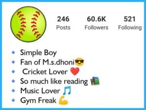 Instagram Bio for Dhoni Fans