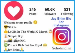 Jay Bhim Bio For Instagram