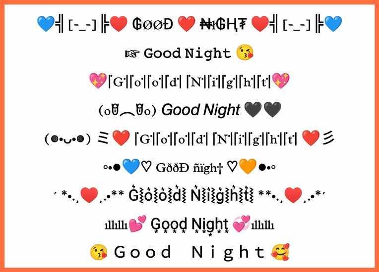 Good Night Stylish Text